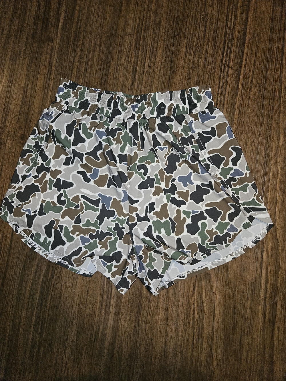 Women’s Camo Athletic Shorts - Multi Green Camo